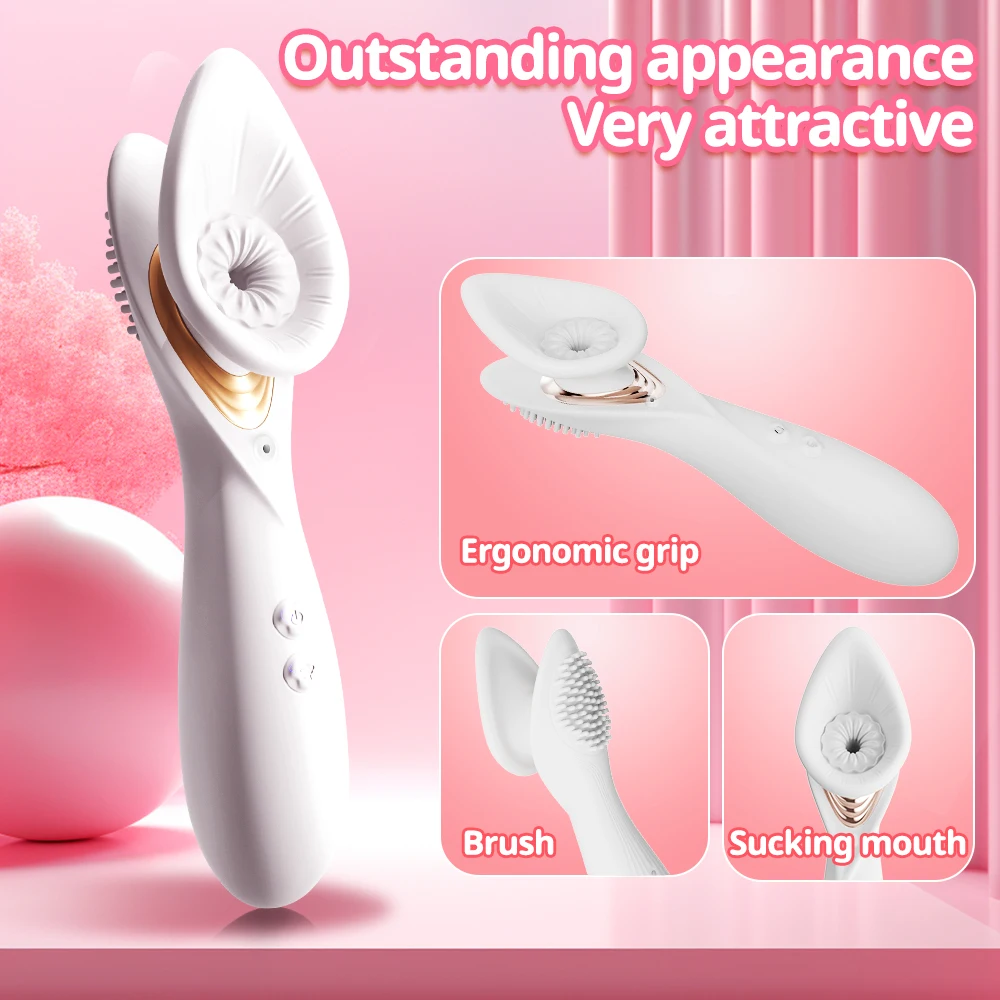 Powerful Oral Sucking Vibrator 2 in 1 Clitoris Nipple Stimualtion Vacuum Sucker Vaginal Orgasm Pleasure Adult Sex Toys for Women - Image 5