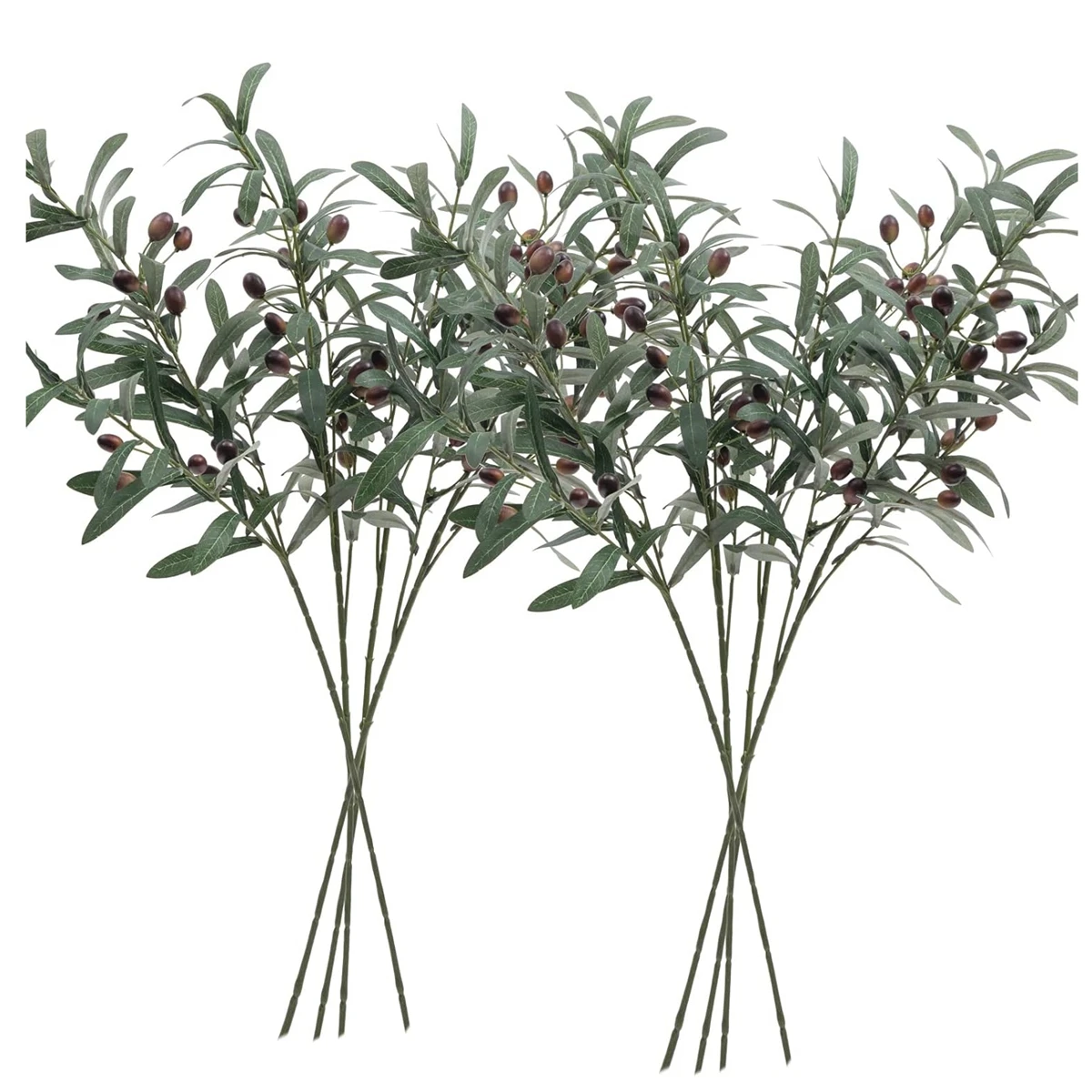Künstliche Pflanzen, grüne Blätter, Olivenzweig, Früchte, künstliche Dekoration für Festivals, Hochzeiten, Zuhause, Zimmer, Fotografie-Requisite, Outdoor, Garten, Hof, Geschenk, Dekoration