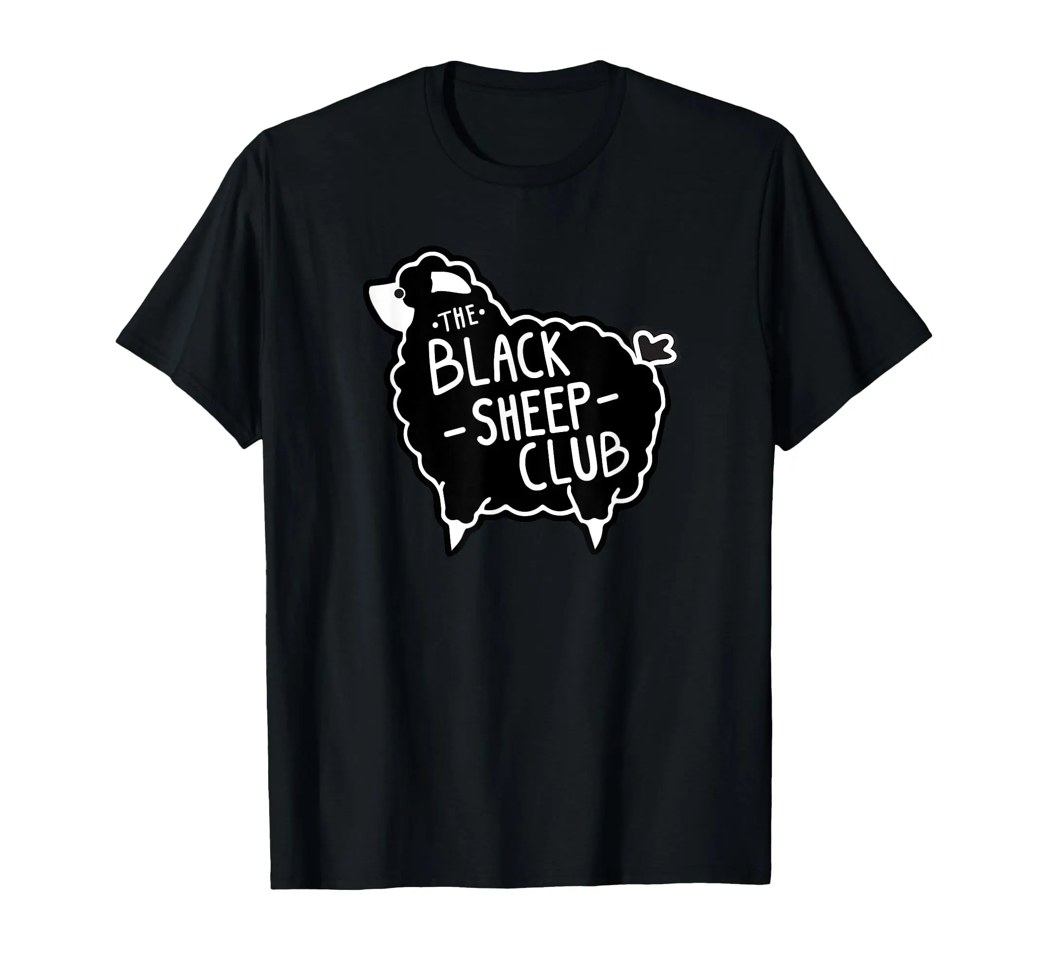 The Black Sheep Club Squad Funny Sarcastic Classic Logo T Shirt and Stickers, Unisex Adult T Shirt Collection