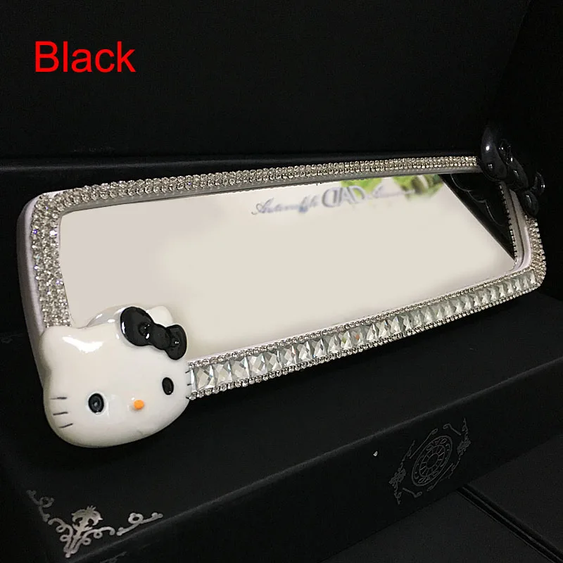 Sanrio Hello Kitty Rearview Mirror Korean Version of Car Interior Products Decoration with Diamonds Women's Car Cute Accessories - view 4