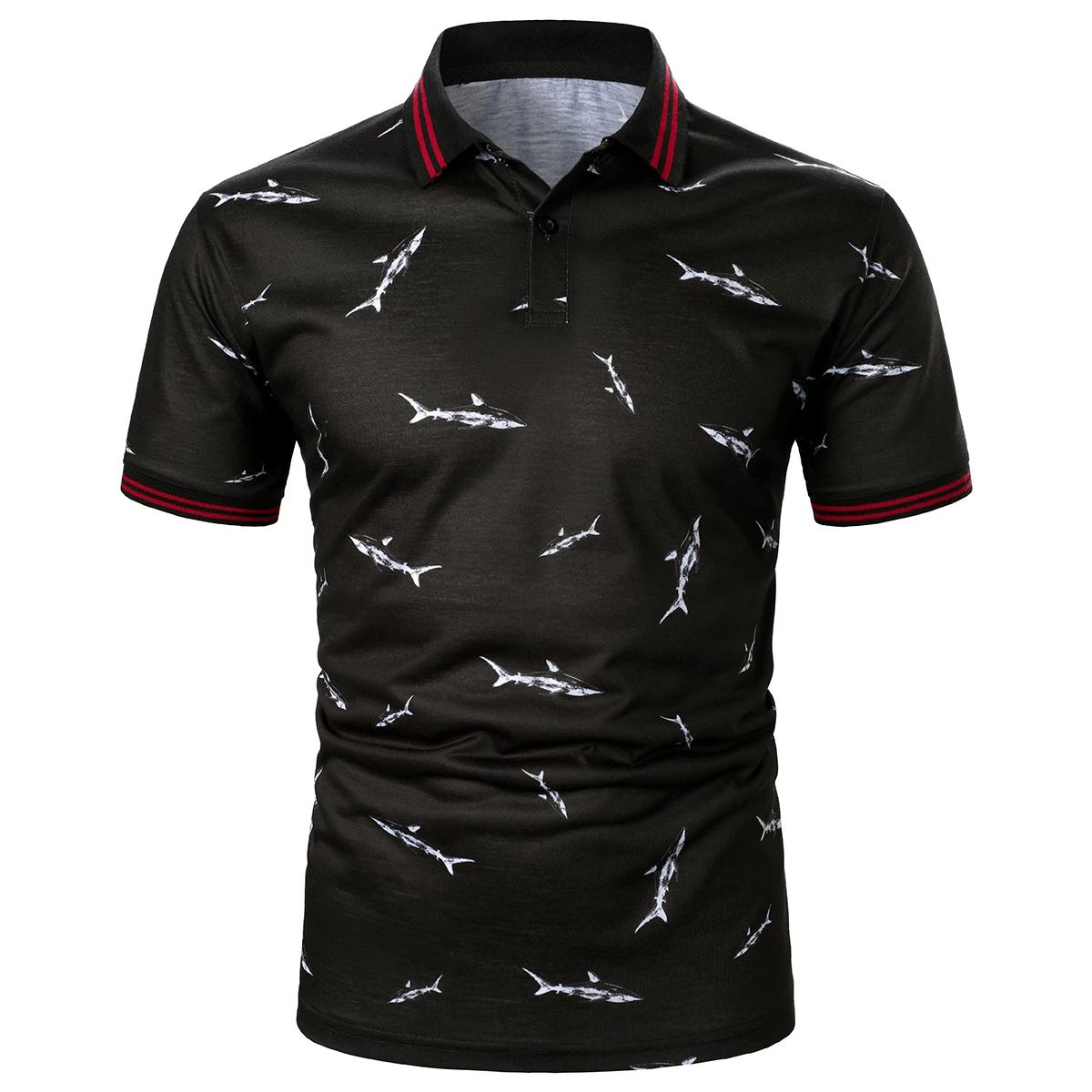 Men Short Sleeve Polo Shirt Animal Pattern Digital Printing Top Streetwear Casual Fashion Holiday Men Lapel Polo Shirt