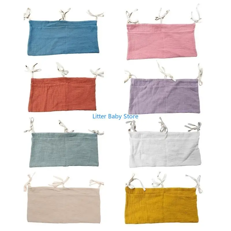 حقيبة معلقة لتنظيم سرير الأطفال N80C تستخدم كمنظم للسرير وجيب للتخزين #4