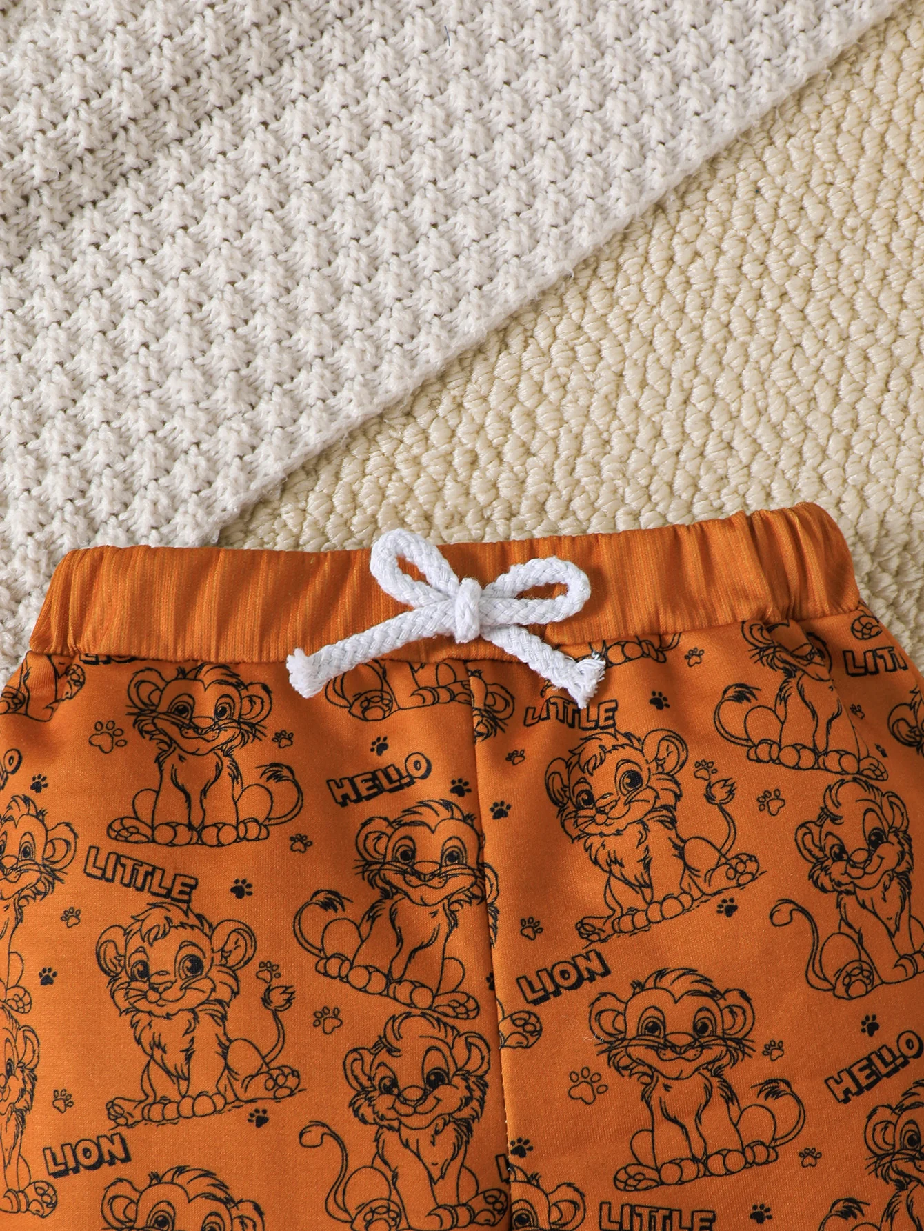 2-teiliges Set für Jungen: Rundhals-Langarmshirt mit Löwenmuster + Hose, geeignet für Jungen im Alter von 1-5 Jahren, Frühlings- und Herbst-Sportanzug – Detail 5
