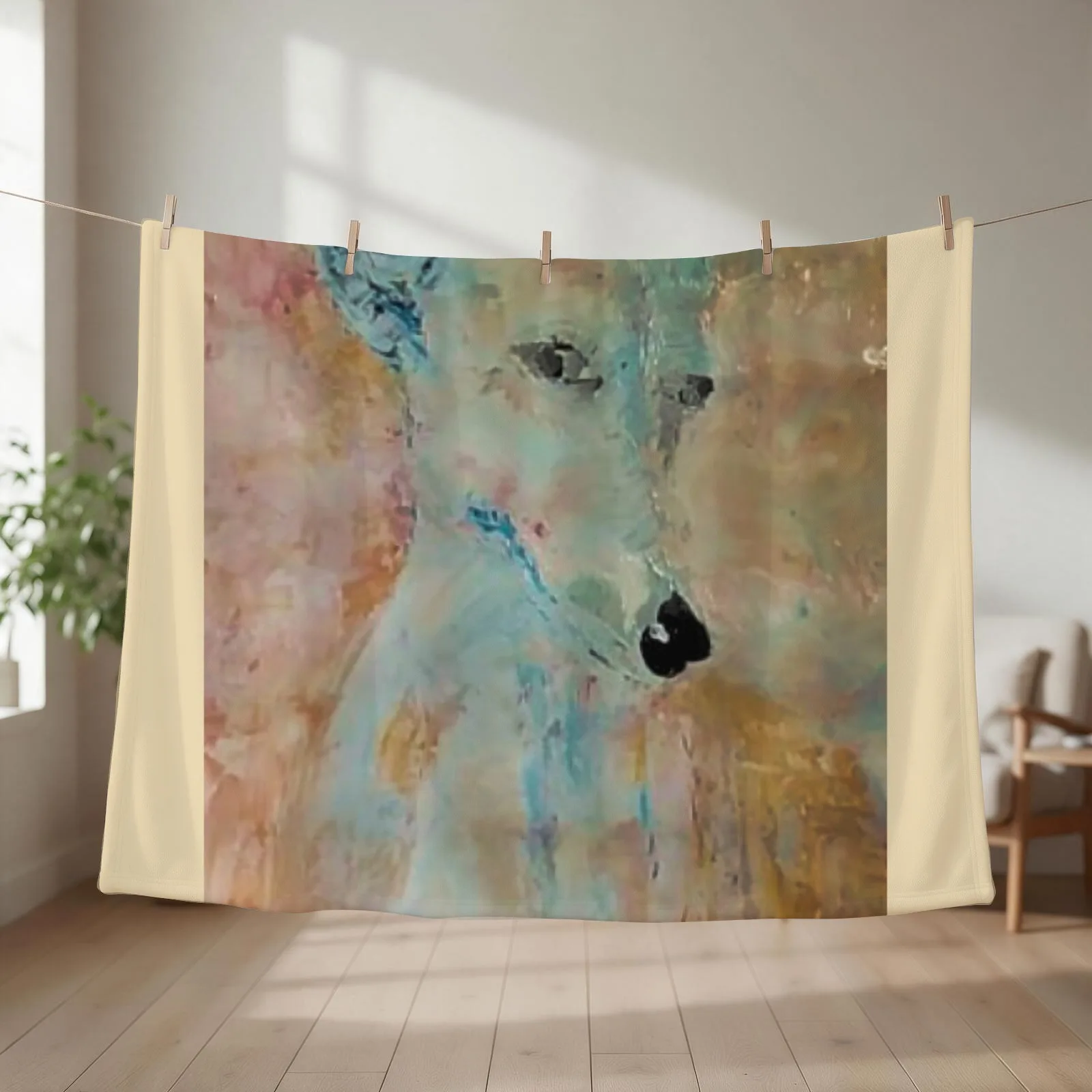 greyhound Throw Blanket couch cozy soft plush fuzzy picnic outdoor blanket