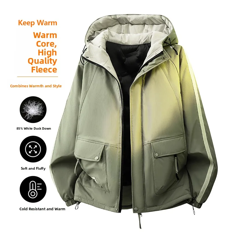 

Мужская зимняя пуховая куртка M8XL New National Stand 85, белая, с капюшоном, ветрозащитная, для активного отдыха, больших размеров