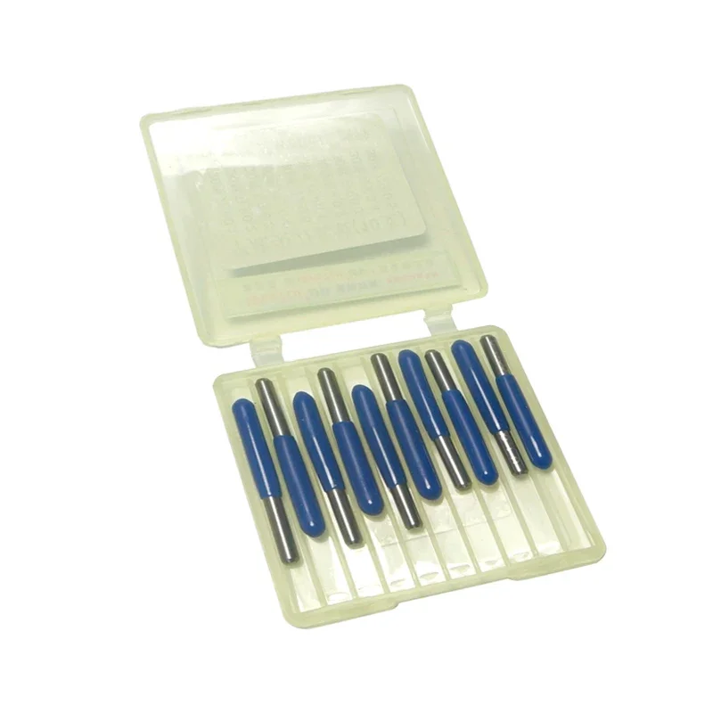 Imagem -03 - Tungsten Aço Gravura Bits Forma v Carbide Pcb Cnc Router Ferramenta Acessórios da Máquina 10 Graus 20 Graus 30 Graus 0.1 mm 3.175 mm 10 Pcs