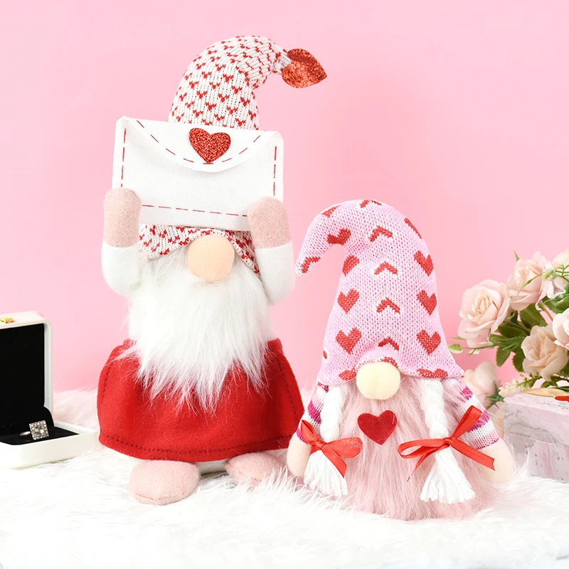 Valentines Day Gift Faceless Gnome Plush Doll For Boyfriend Girlfriend Christmas Home Decoration New Year Ornament Wedding Gifts