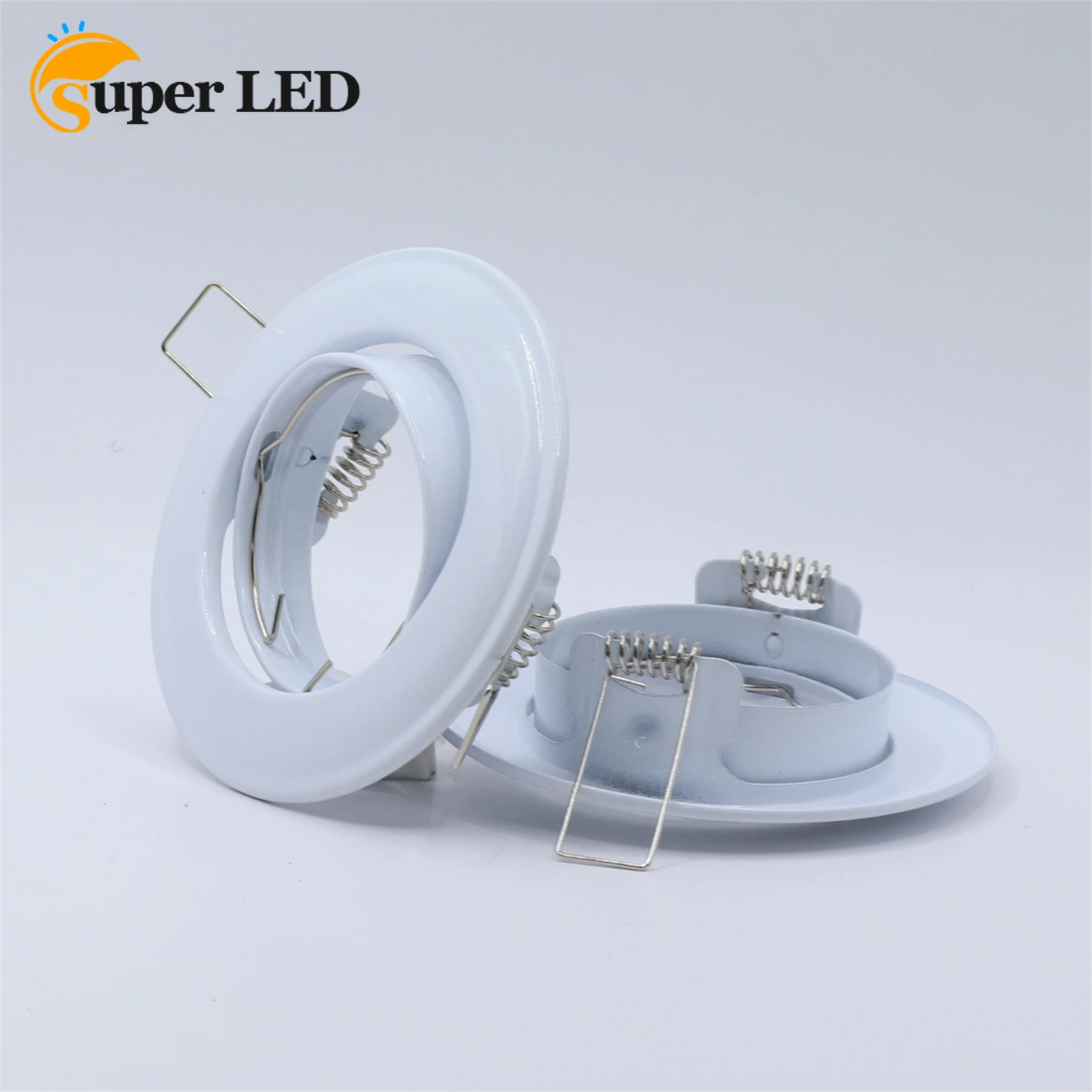 LED bohlam Fitting langit-langit lampu sorot pemasangan bingkai Dia 90mm bulat Gu10 tempat bohlam tersembunyi Led perlengkapan lampu langit-langit