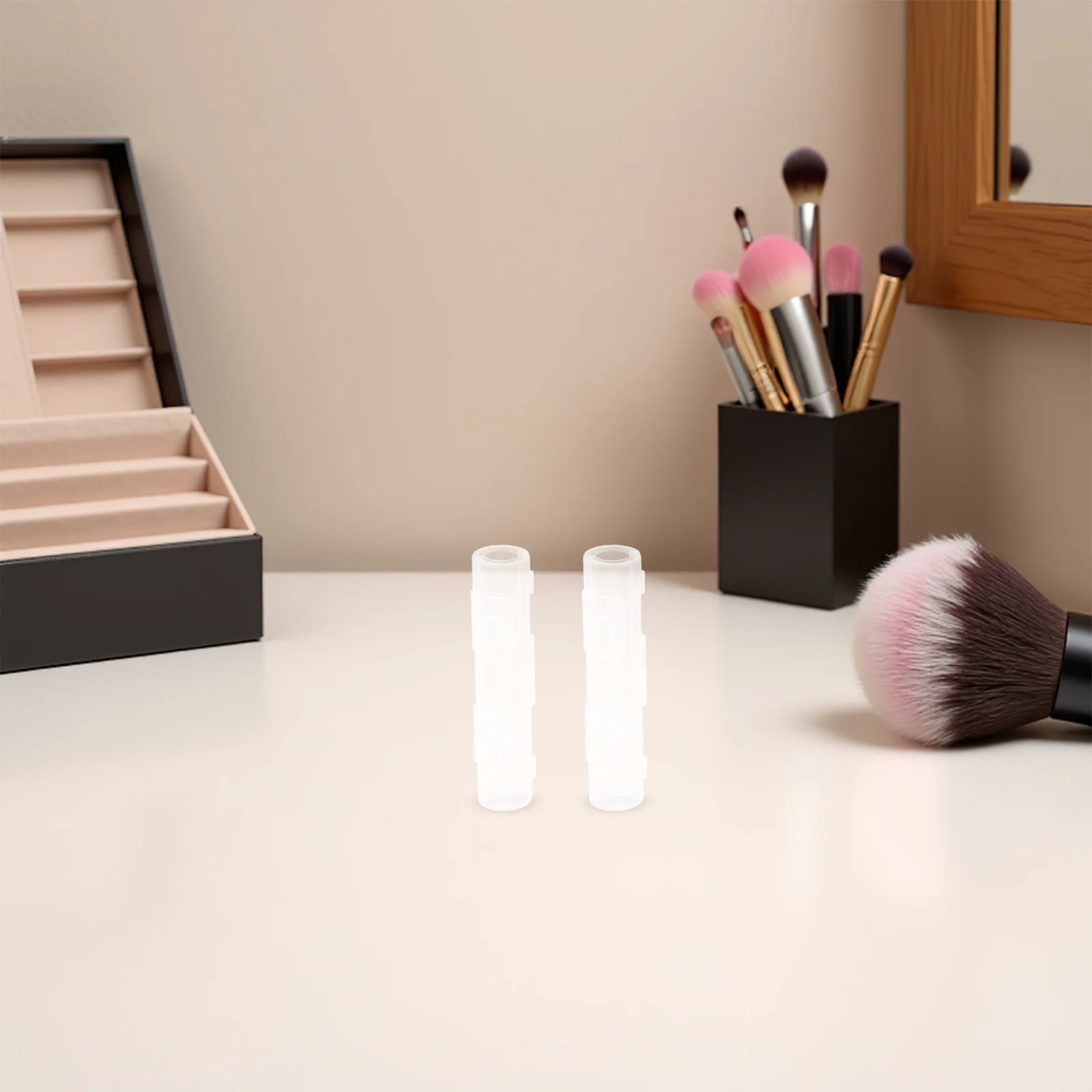 10Pcs Transparent Dustproof Makeup Brush Covers Protective Sleeve Brush Cap Guard for Travel Makeup Storage Eye Shadow