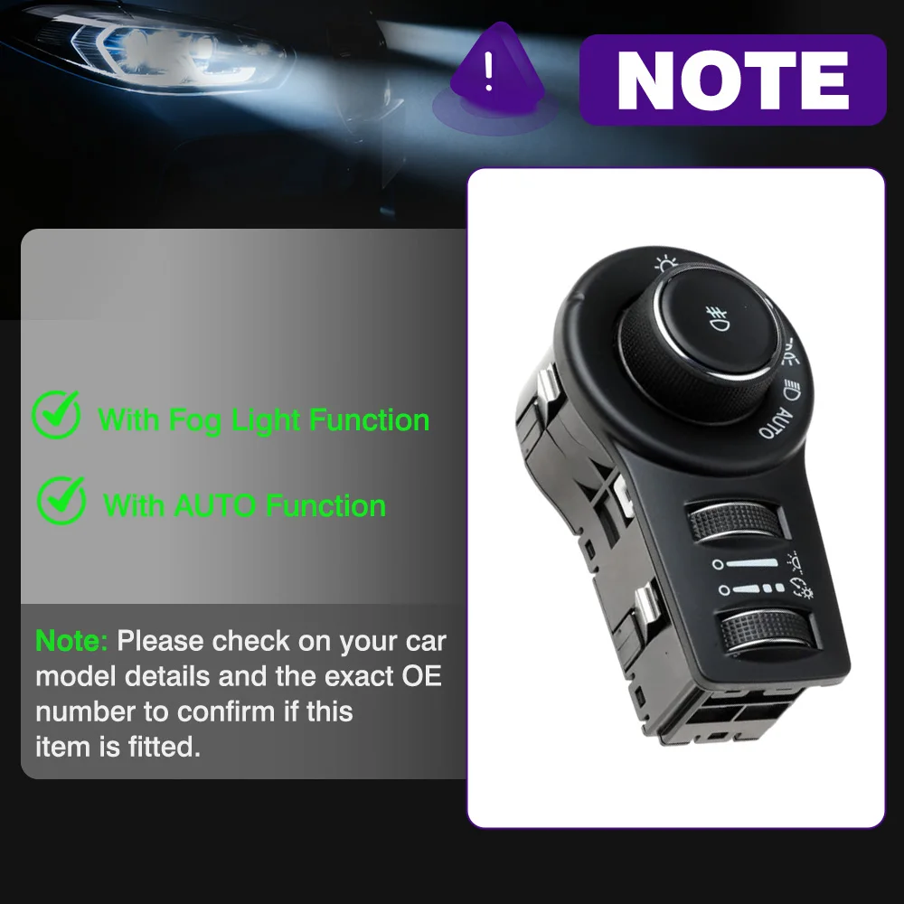 Auto-Scheinwerfer-Nebelscheinwerfer-Steuerschalter mit Auto für Jeep Cherokee 2014 2015 2016 2017 2018 2019 68154356AB 68154356AA