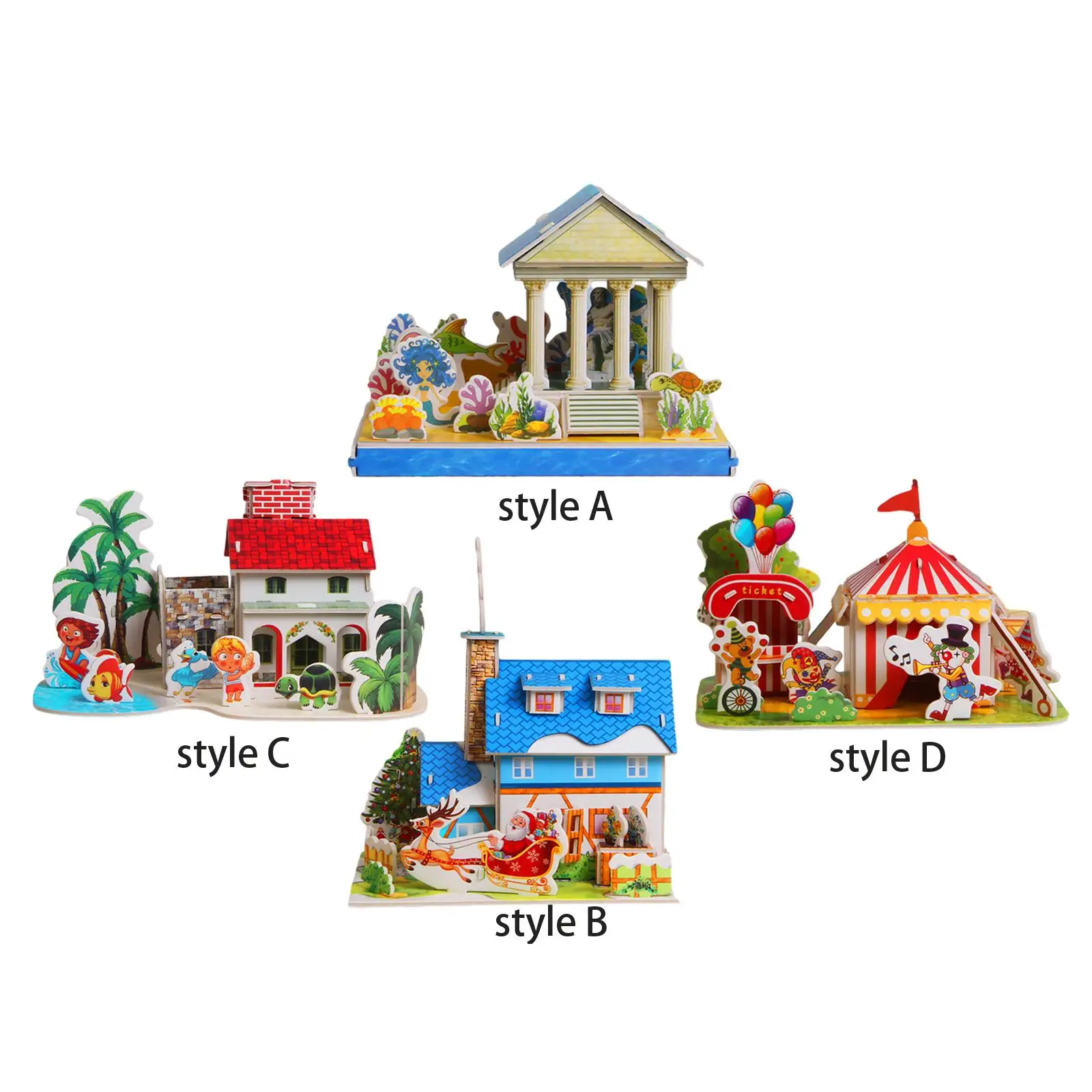 3D Puzzle Building Model Kits Parent Child Activity Development