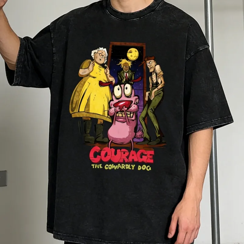 Cowardlys Dog Merch Couraged Men Women T Shirts 100% Cotton Tee New Arrival Tops T-shirt