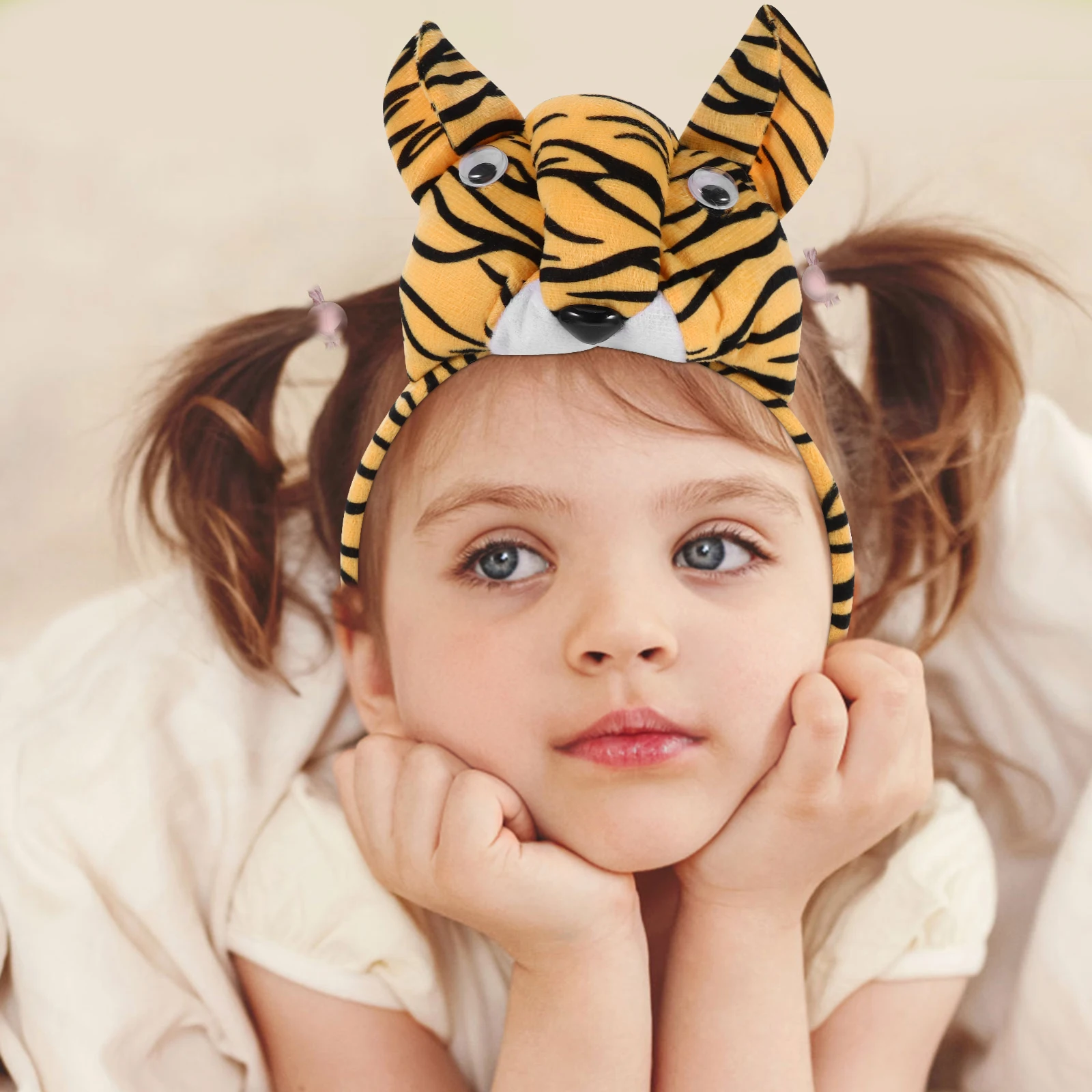

1 Set Tiger Costume Accessories Halloween Jungle Animal Headbands Cute Tiger Cosplay Outfit For Stage Performance Themed Party