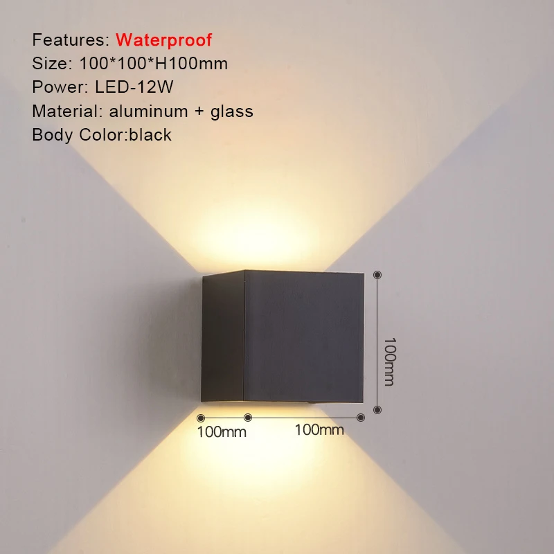 TRAZOS Ronde Vierkante Moderne Wandlampen Tuin Veranda Ip65 Waterdichte Up Down Verlichting Outdoor Led Slaapkamer Lamp Muur Decor