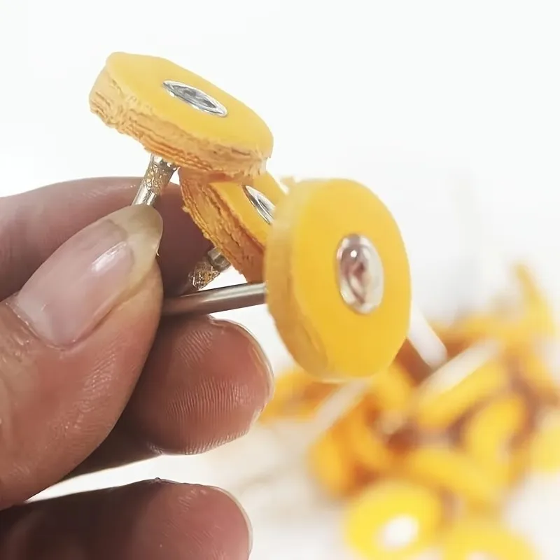 

11Pcs 3mm Yellow Polishing Cloth Wheel, Wear-resistant No Lint, for Jewelry Watch Metal Polishing, Rotary Tool Accessory