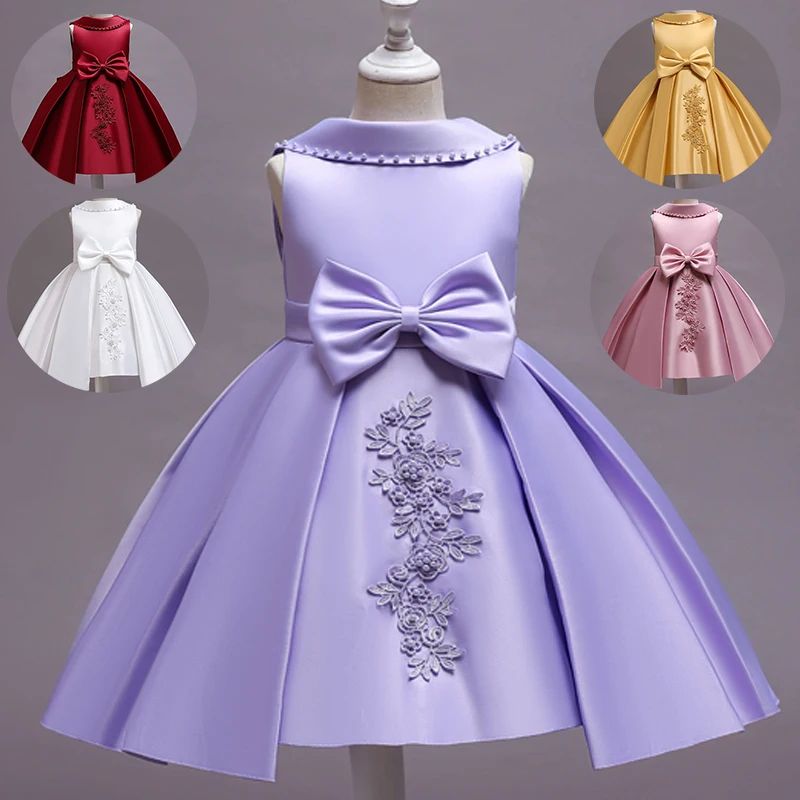 2-10 Years kids Girls Formal Princess Dress Girl Elegant Birthday Party Sleeveless Flowers Dresses Christmas Clothes