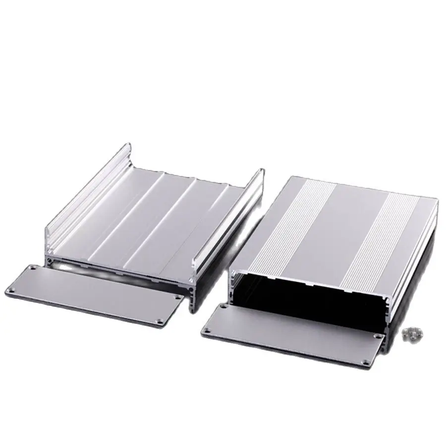 1PC Electrical Project Box Aluminum Enclosure Shell 145x54mm DIY NEW Separate Type Case Silver Black NEW