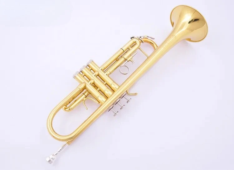 

Новая профессиональная труба JTR-408 Bb из латуни с золотым лаковым покрытием, модель 2026 года, с кейсом