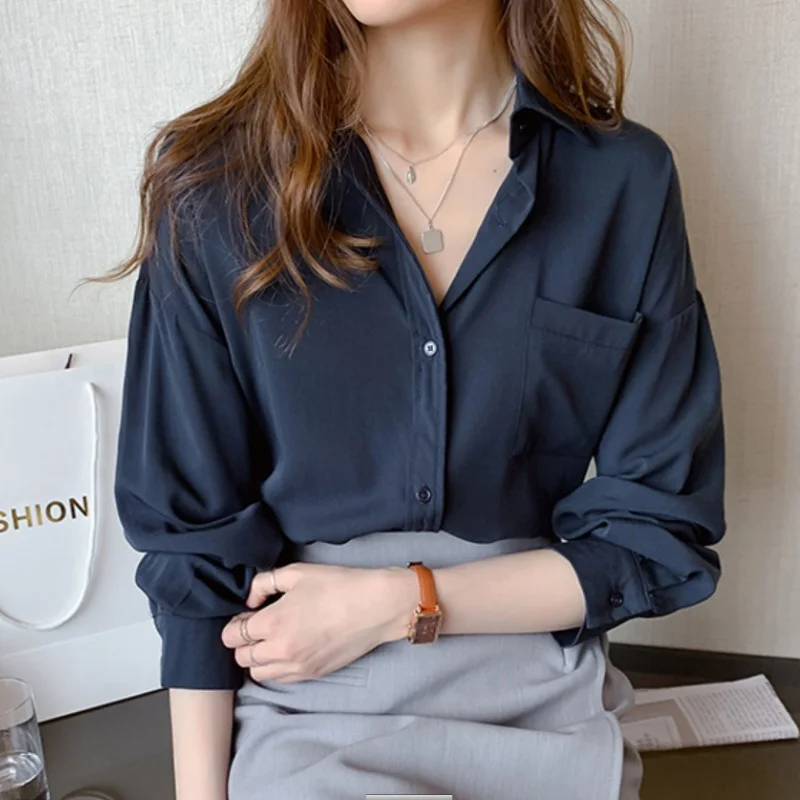 2025 Cotton Blouse White Shirt Fashion Women Blusas Mujer De Moda OL Style Tops Casual Ladies Long Sleeve Shirts and Blouses