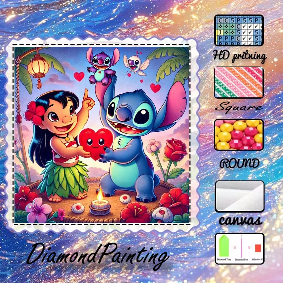 1 Stück-5D-DIY-Diamantmalerei-Set-Cartoon-Figuren-Diamantkunst-Mosaik-Heimdekoration-Beste Geschenke für Freunde