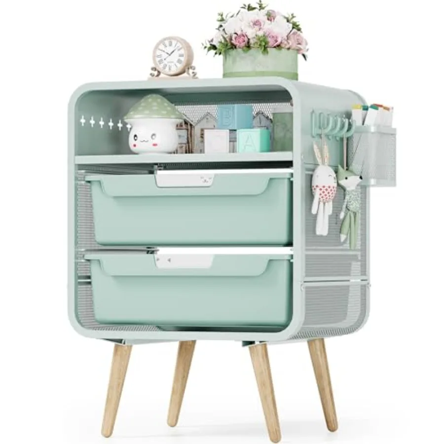 

Nightstand, Cute End Table with Storage Drawer, Nightstand for Girls Bedroom Furniture