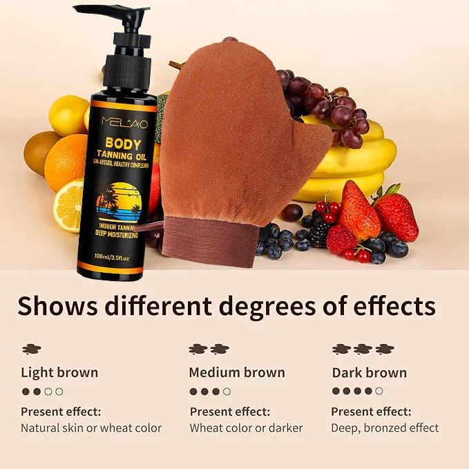 100ML Tanning Oil Tanned Intensifier Get a Faster, Darker Sun Tan From Packed with Ultra Moisturizing Oils to Keep Skin Hydrated
