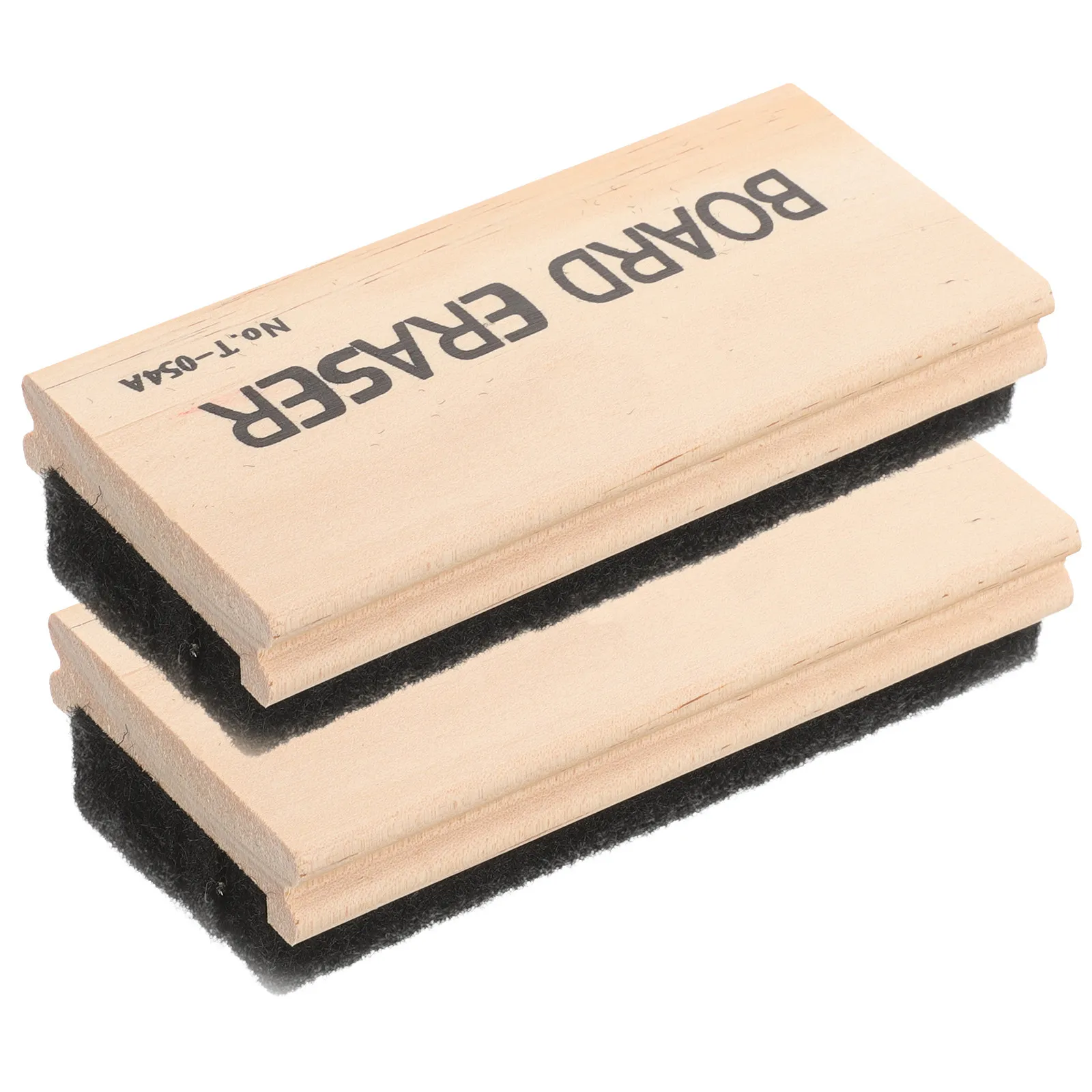 2Pcs Wooden Blackboard Eraser Heavy Duty Fiber Felt Brush Easy Grip Lightweight Non Design for School Classroom Office