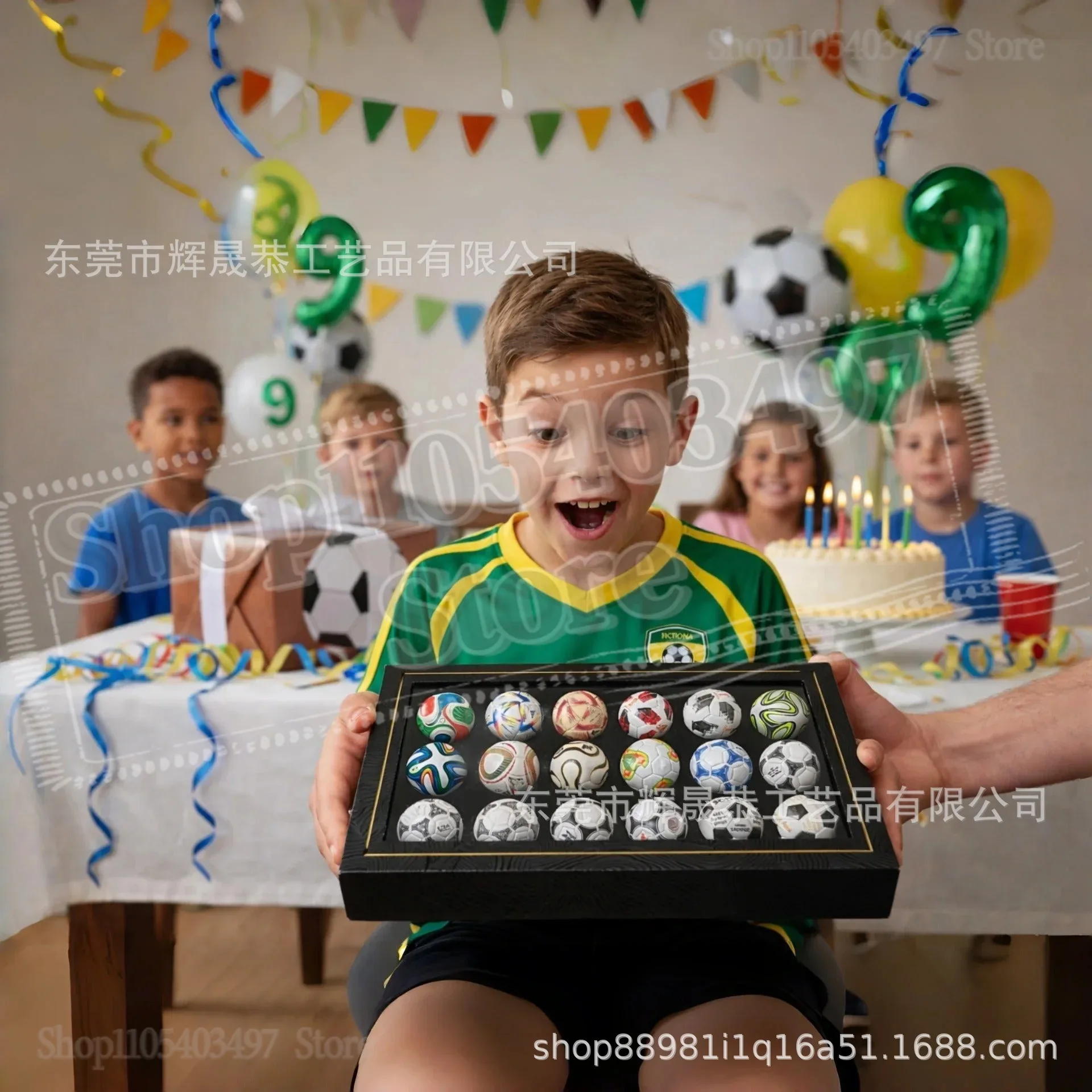 

1970–2026 Mini Soccer Ball Collection Set, 18PCS Replica Footballs with Display Box,Memorabilia Gift for Soccer Fan Keepsake