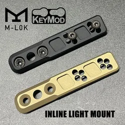 Mlok Keymod Inline Light Mount Thorntail for Surefire M300 M600 Scout Light Tactical Gear Flashlight Mount Base