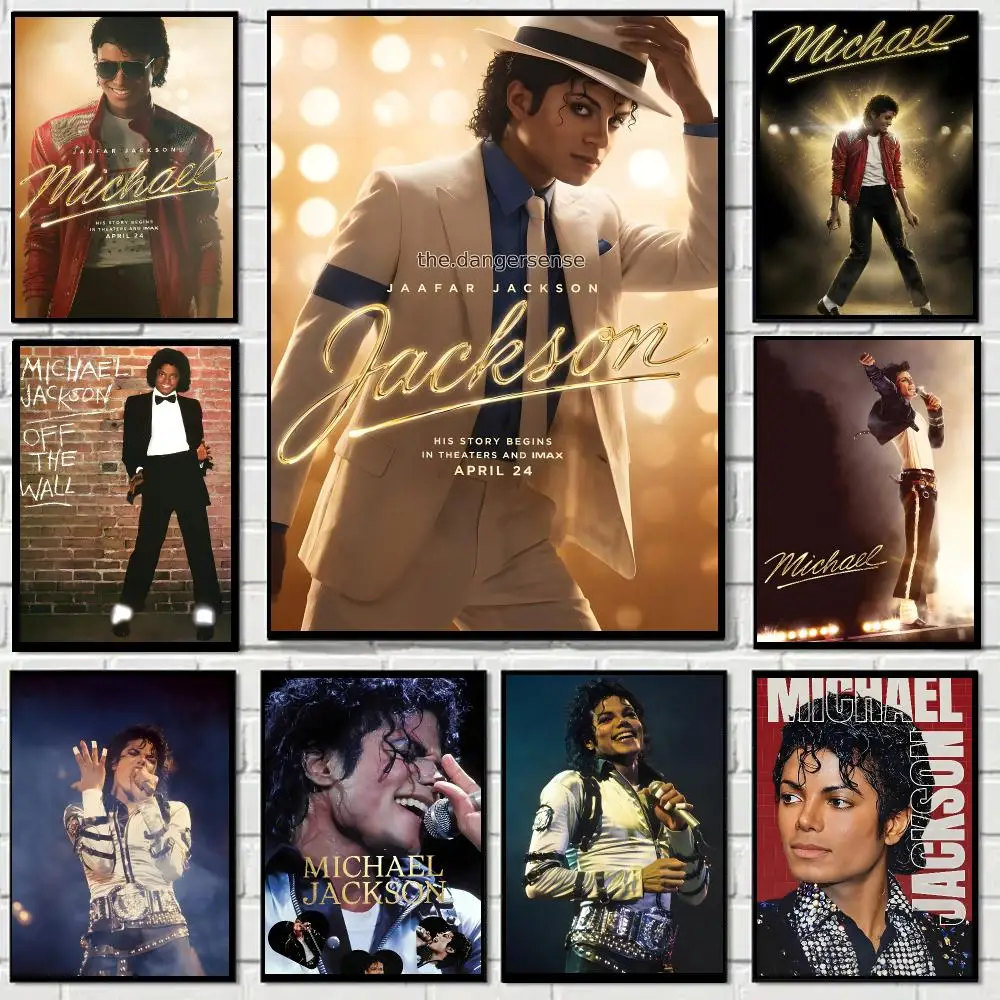 Singer Michael J-Jackson Dancer Poster Self-adhesive Living Room Bedroom Party Bar Decor Moisture-proof Fade-resistant