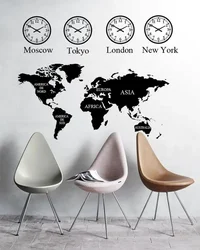 World Map Wall Sticker Office Wall Decal Office World Map Decoration Sticker Vinyl Decal Home Living Room Decoration Art Dt03