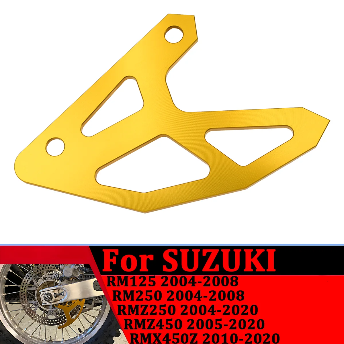 

Motorcycle Rear Brake Disc Adapter Guard Protector Cover For Suzuki RM125 RM250 RMZ250 RMZ450 RMX450Z RM 125 250 RMZ 450 04-20