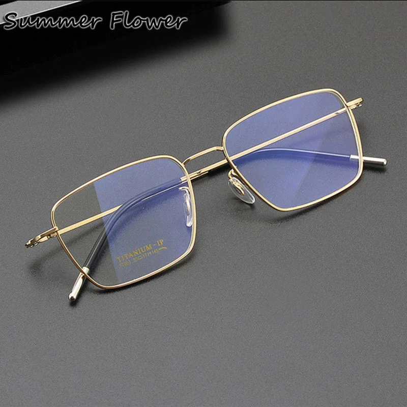 

Square Pure Titanium Glasses Frame Men Light Thin Prescription Eyeglass Spectacle Light Optical Myopia Eyewear