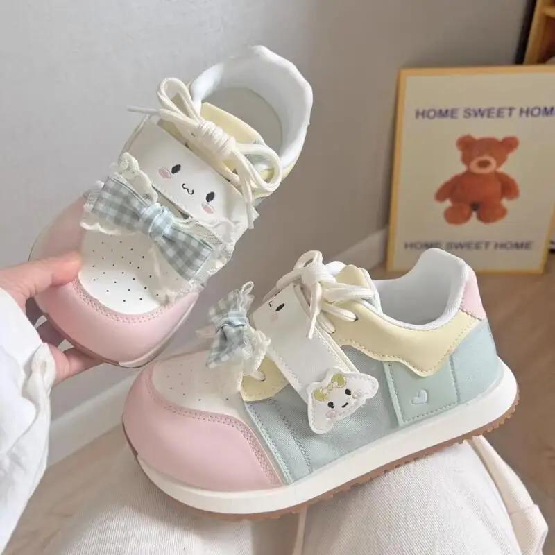 

Женская повседневная обувь в стиле аниме Cinnamoroll, спортивная обувь для девочек, милые кроссовки, детские кроссовки, детские спортивные кроссовки, обувь для доски
