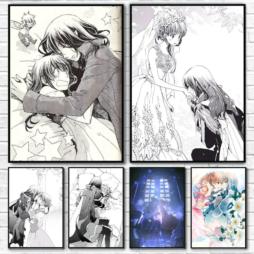 Pósters de Anime S-Sugar A-Apple Fairy T-Tale, Adhesivos Decorativos de Pared para Sala de Estar, Bar, Decoración de Pared