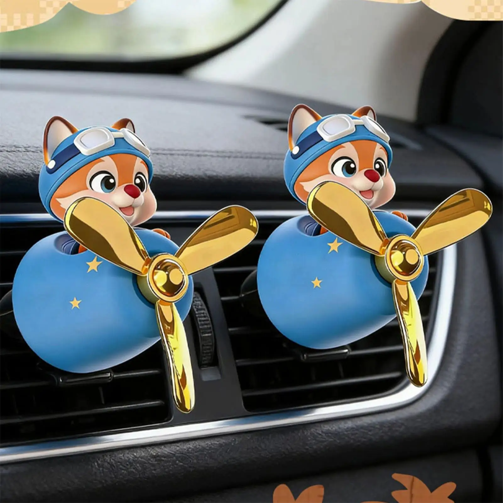 Airplane Car Vent Air Freshener Fox Airplane Automotive Decor Auto Vent Odor Eliminator For Drivers Detailers Modifiers