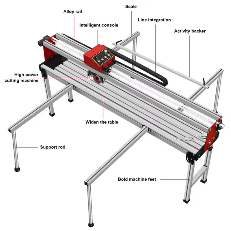 Mesin Pemotong Keramik Kaiertan, Mesin Pemotong Marmer Manual Otomatis, Mesin Pemotong 45 Derajat, 800mm/1200mm, Dapat Disesuaikan