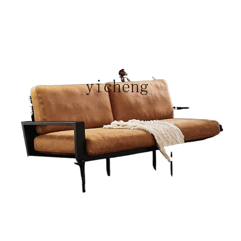 

XL Imported Solid Wood Furniture Fabric Faux Leather Imitation Leather Sofa Sofa for Three People