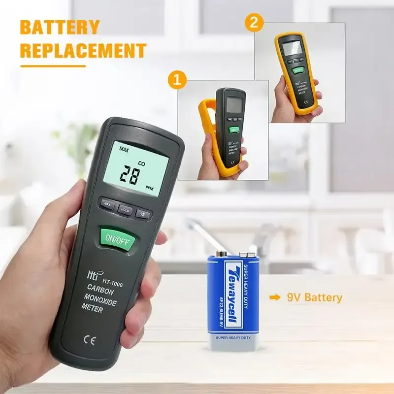 Medidor de monóxido de carbono portátil Lcd, Detector de fugas, Amonia, 0 ~ 100ppm, Nh3