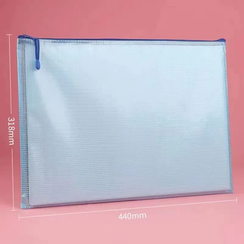 A3 Zipper Pouch Document Bag Waterproof Zip File Folders Artwork Storage School Office Supplies 8k Drawing Paper Storage Bags