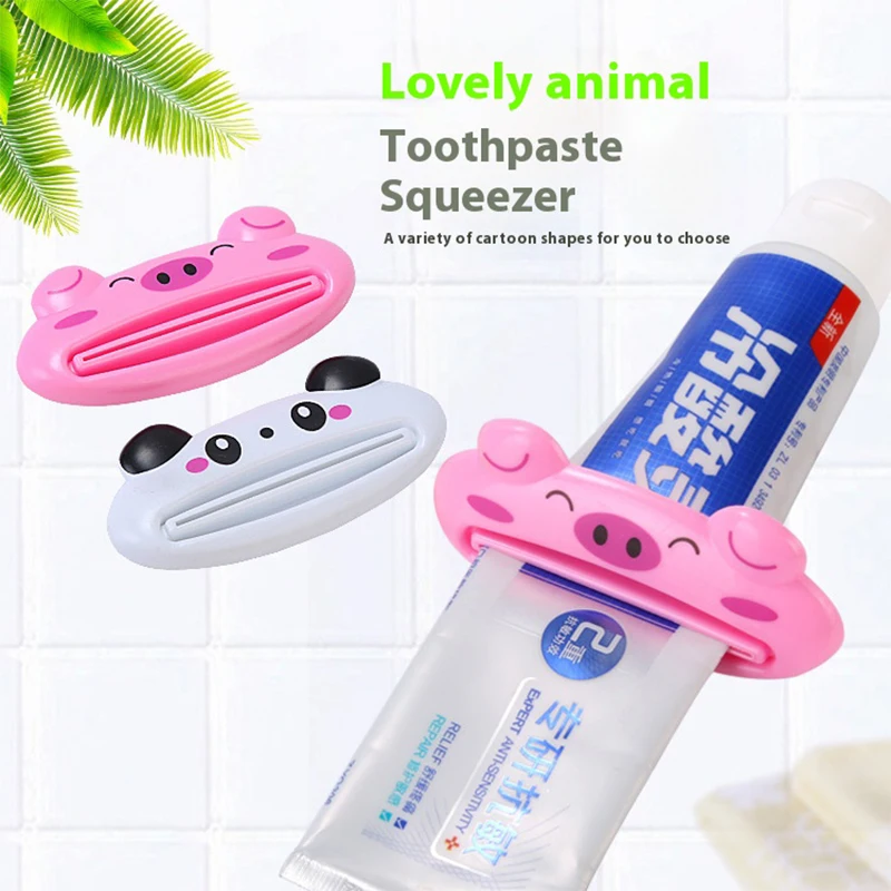 10Pcs Creative Cartoon Animal Shape Manual Toothpaste Squeezer Korean Lazy Cosmetic Facial Cleanser Squeezer (Color Random)