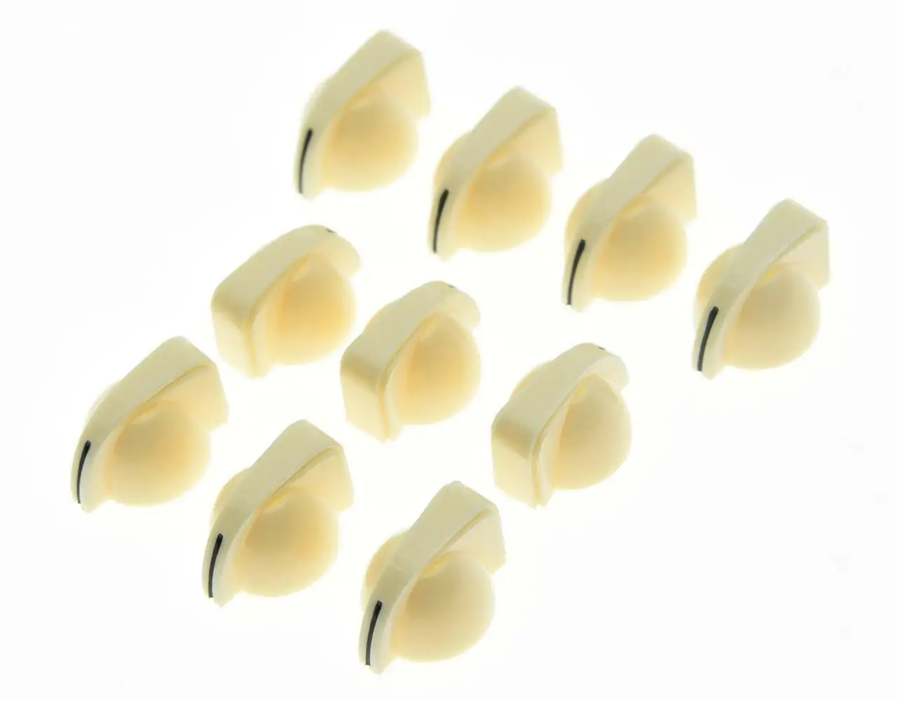 10 pcs Cream Chicken Head Guitar Knob Small Mini Amplifier Knobs Effect Pedal Knob Guitar Potentiometer Knobs Guitar Accessories