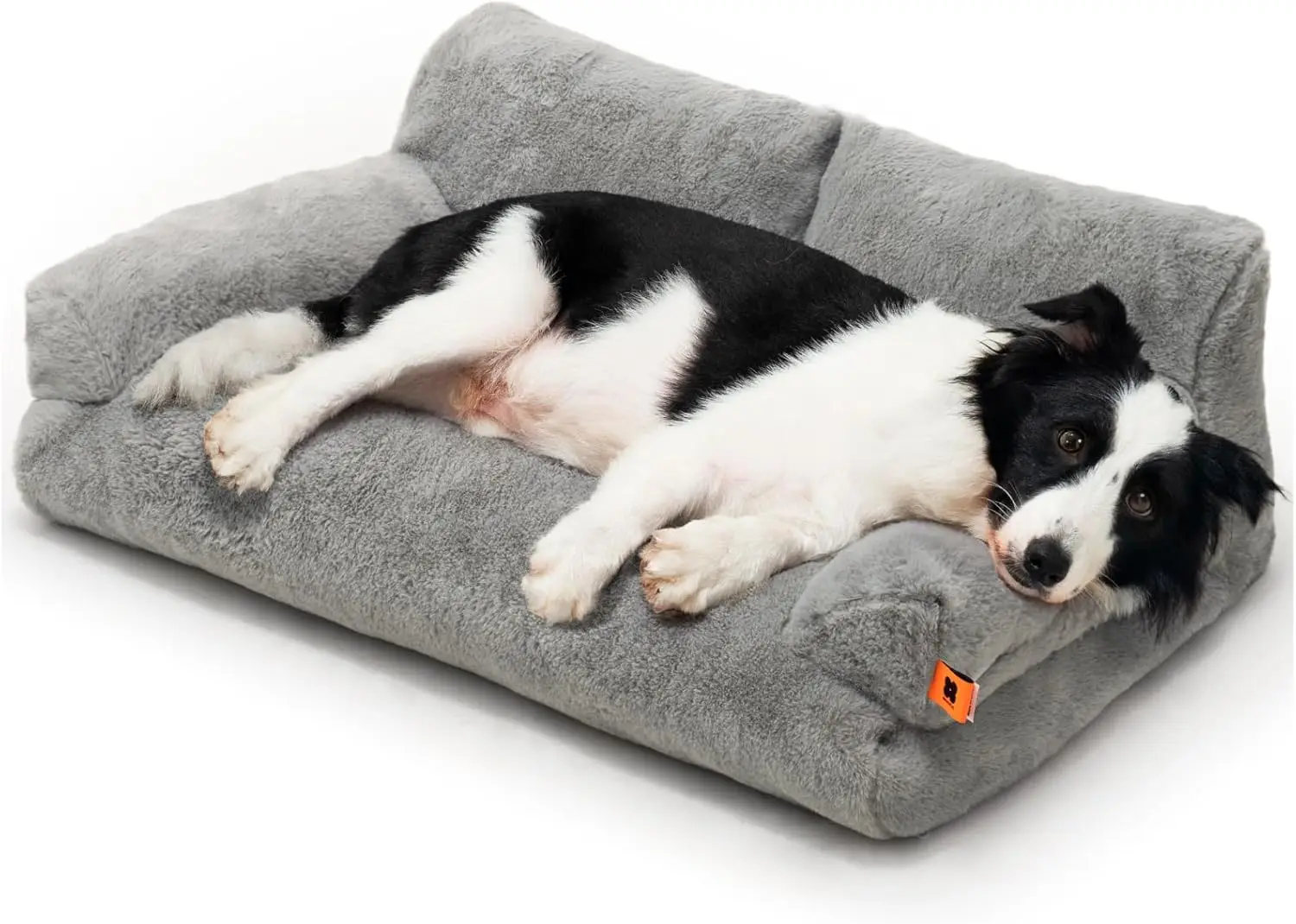 

Fluffy Cat Bed for Indoor Cats, Washable Pet Couch with Non-Slip Bottom, Grey 33.5' L x 25.6' W x 11.5' Th