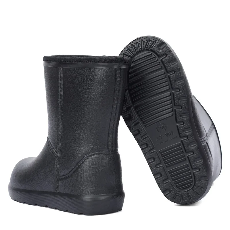 New Boots Men Waterproof Shoes Fashion Light Men Rain Boots Outdoor Slip on Ankle Boots Comfor High Quality Working Shoes Male