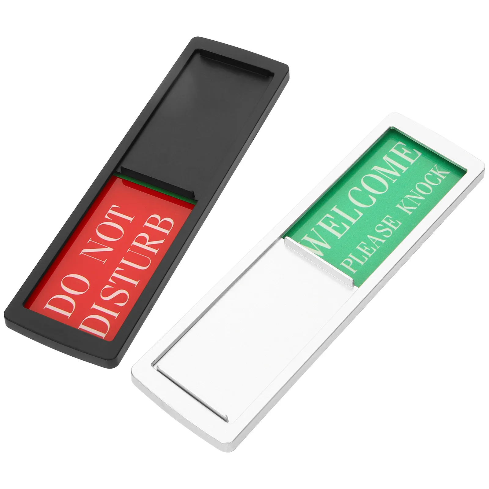 2Pcs Do Not Disturb Indicator Sign Magnetic Slider Design for Door Office Hotel Conference Restroom Home Strong Material Visible