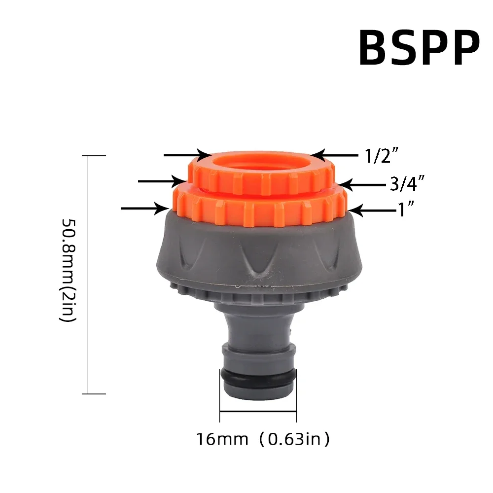 1 Stück 1/2" 3/4" 1" Gartenschlauch-Schnellanschlussadapter -EU-BPS-Gewindeanschlüsse für Wasserhähne, Spritzpistolen und Bewässerungssysteme – Detail 6