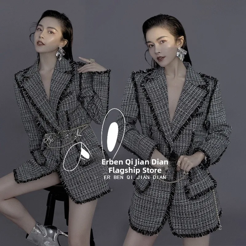 

Earsi Photography Studio New Personal Image Photo Small Fragrance Style Women's Suit Art Photo Photography Clothing