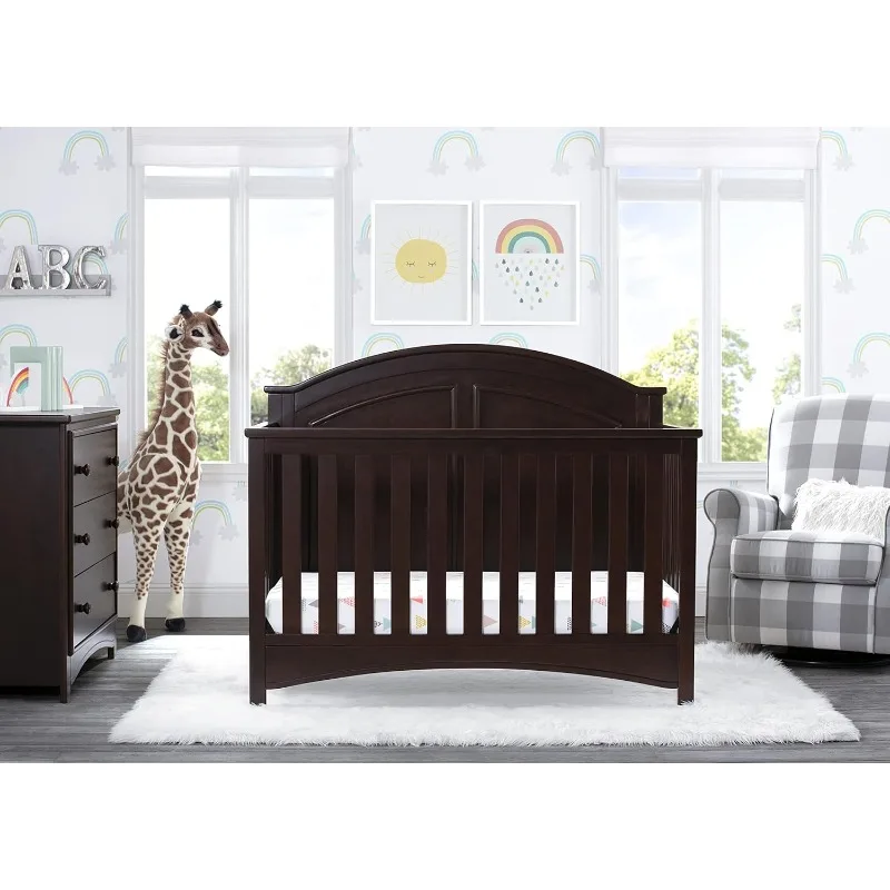 6-in-1 Convertible Crib - Greenguard Gold Certified, Walnut Espresso