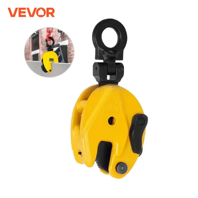VEVOR 0.8T - 2T Cấp Công Nghiệp Đứng Tấm Kẹp Hàm Mở Đầu Thép Nâng Cho Thép Nhà Máy Và công Trường Xây Dựng