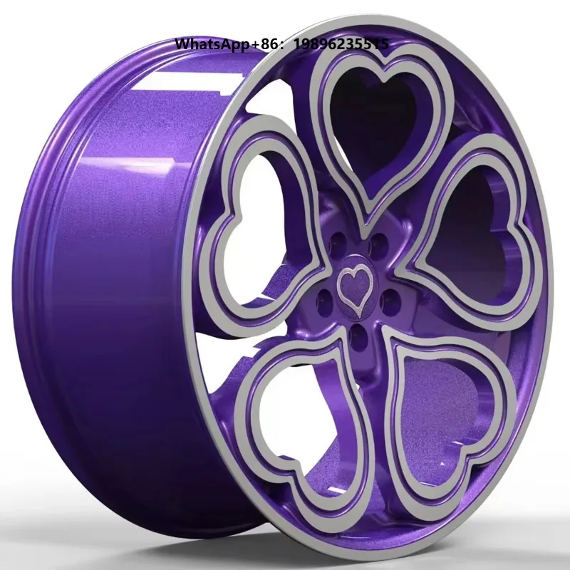 Custom Forged Wheel Hub with Love Pattern 35mm ET New Condition Multi-fit Custom Color 14-26 Inch Passenger Car Wheels